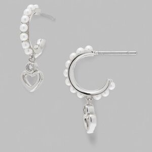 Kate Spade Pearl Huggie Hoops NWT